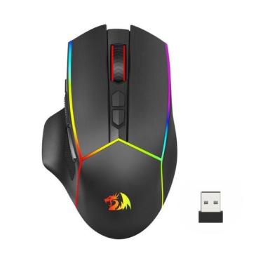 Imagem de Mouse Gamer Redragon Axe Pro RGB Sem Fio 8000DPI 1000Hz Preto - M814RG