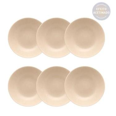 Imagem de Conjunto De Pratos Fundos 06 Peças Merengue Oxford