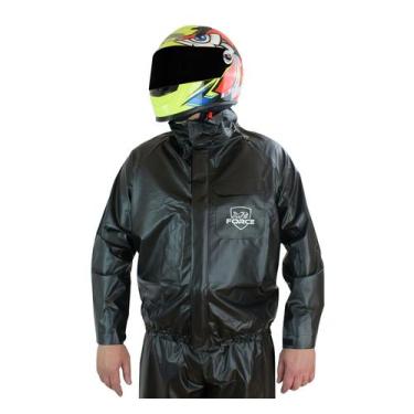 Imagem de Capa de Chuva Force Plus Pvc Conjunto Preto, GG