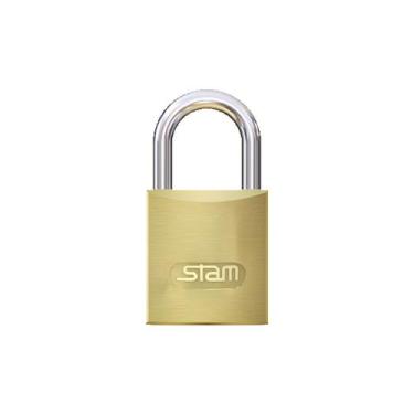 Imagem de Cadeado Segurança Stam Original Zamac Latonado 20mm  Stam