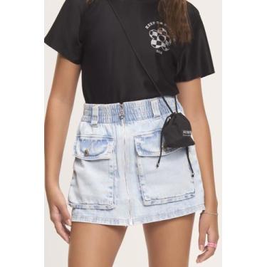 Imagem de Saia Juvenil Elástico Jeans BobbyLulu, 18, Jeans
