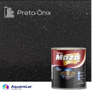Imagem de Esmalte Sintético Direto na Ferrugem Maza Metálico 900ml, PRETO ÔNIX
