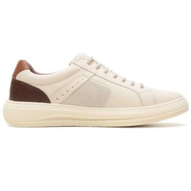 Imagem de Sapatenis Estiloso Em Couro Masculino Freeway Duo04, Branco, 42