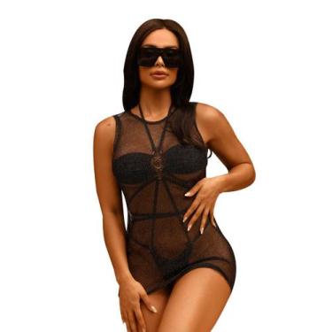 Imagem de Saída de Praia Virginia em Arrastão Fios de Lurex Verão Luxuoso Tela V