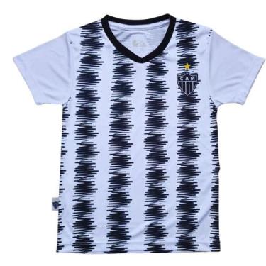 Imagem de Camiseta Infantil Atlético MG Faixas Oficial - Revedor, Tam 14