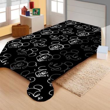 Imagem de Manta Infantil Jolitex Soft Fun Mickey e Minnie, Preto