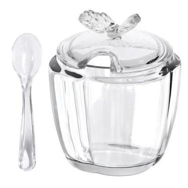 Imagem de Açucareiro De Vidro Com Colher Butterfly 29273 - Wolff - LYOR, WOLFF, 