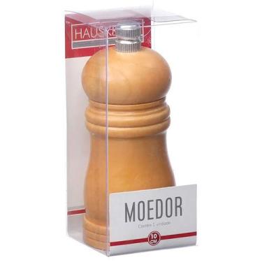 Imagem de Moedor de Sal e Pimenta 10cm Madeira MOEP-015MD - Hauskraft - ETILUX, 