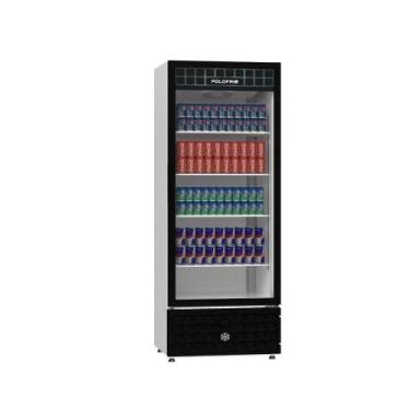Imagem de Geladeira Expositor Vertical 450L Visa Cooler Preta Polofrio, 110V