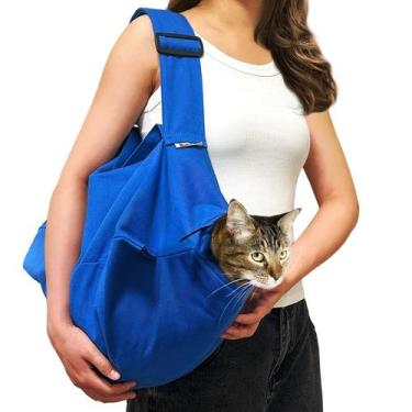 Imagem de Bolsa de Transporte para Gato Amkune em Algodão Macio com Alça Ajustáv