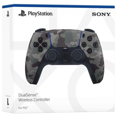 Imagem de Controle sem Fio Sony Dualsense Gray Camouflage para PS5 e PC com Resposta Tátil