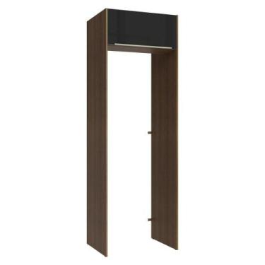 Imagem de Porta-geladeira 73 Cm 1 Porta Basculante Rustic/preto Lux Madesa Rusti