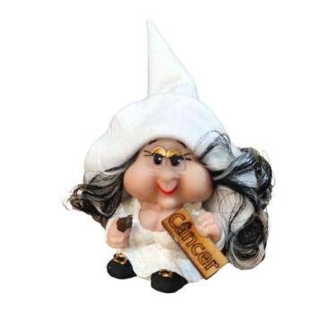 Imagem de Bruxinha Zoe dos Signos de Resina Signo Cancer Cor Branco - Hp Decor