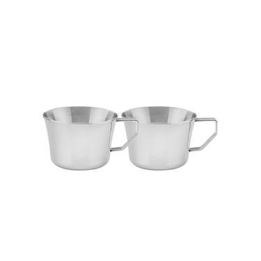 Imagem de Conjunto de Xícaras para Chá e Café Tramontina em Aço Inox com Acabamento Brilho 2 Peças