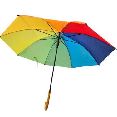 Imagem de Kit c/12 Sombrinha Guarda Chuva Arco Iris Carnaval Automatico - sm dec