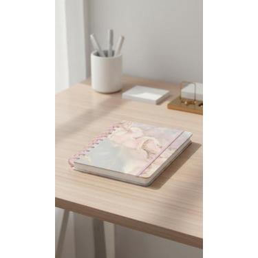 Imagem de Caderno de Discos Grande Estampa Mármore Rosa - Congratulations Store