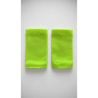 Imagem de Munhequeira Esportiva Canelada Amarelo Neon Par - Congratulations Stor