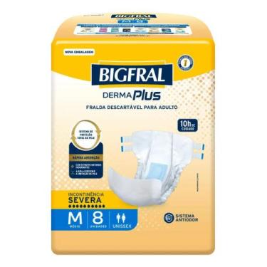 Imagem de Fralda Bigfral Derma Plus M 8 Unidades Tamanho Médio - Congratulations