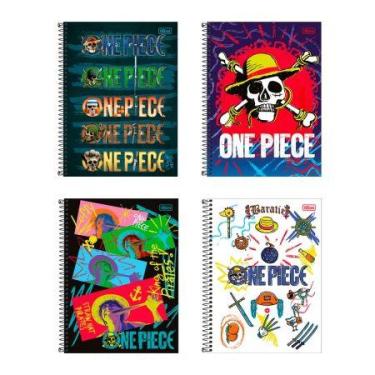Imagem de Caderno espiral capa dura universitário 1x1 80 folhas One Piece Netfli