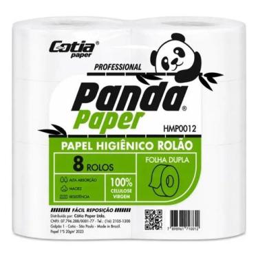 Imagem de Higienico rolao 8 rolos celulose fd panda
