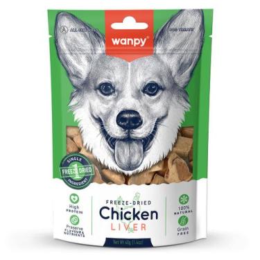 Imagem de Petisco para cachorro Wanpy freeze dried fígado de frango 40g