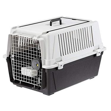 Imagem de Ferplast ATLAS 40 PROFESSIONAL, Transportador para cães médios com comedouro, sistema de fechamento de segurança, grades para ventilação, Cinza