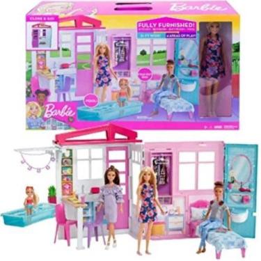 Kit Casa Bonecas Barbie E Móveis Lian Sonhos S+S - Darama
