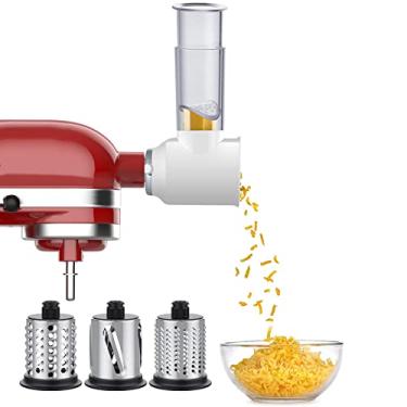Imagem de Acessório de triturador de fatiador para batedeiras KitchenAid, ralador de queijo vegetal, máquina de salada, acessórios para fatiadores de alimentos KitchenAid, fácil de limpar, lavável na