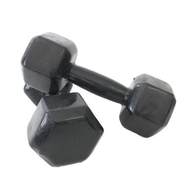 Imagem de Par de Halter Dumbell Sextavado Revestido Ahead Sports 7 kg Preto