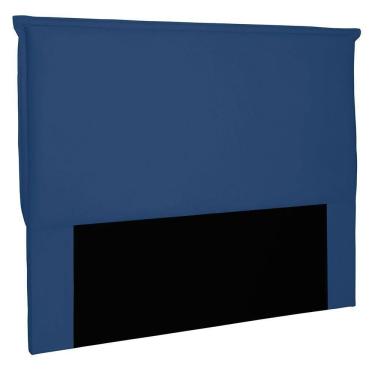 Imagem de Cabeceira Casal 1,40m Veneza Suede Azul Marinho