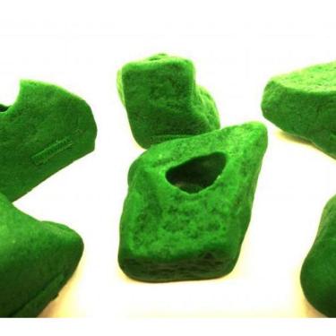 Imagem de Kit 6 Agarras Escalada Tamanho M Realrocks Sem Fixador Verde