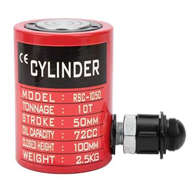 Imagem de Cilindro Hidráulico Macaco 10T Cilindro de Elevação Hidráulico Ferramenta Elétrica com Êmbolo Oco Separado RSC-1050 Com Conector Rosqueado ZG3/8in e Tampa de Poeira