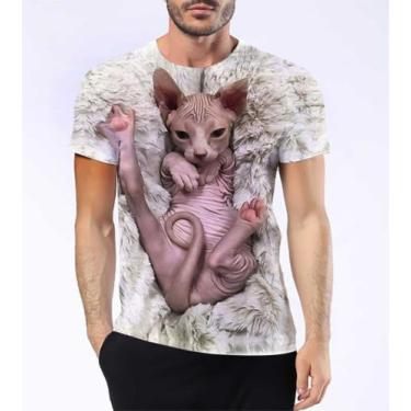 Imagem de Camisa Camiseta Gato Raça Sphynx Sem Pelos Felino Pet Hd 7 - Estilo Kr