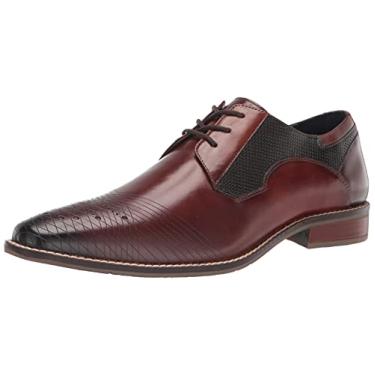 Imagem de STACY ADAMS Sapato Oxford masculino Jovian de couro polido, Conhaque, 47