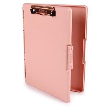 Imagem de Prancheta Dexas Slimcase 2 com abertura lateral, 31,75 x 24 cm, ouro rosa Organize com estilo para casa, escola ou trabalho! Ideal para professores, enfermeiros e estudantes