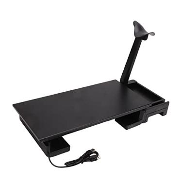 Imagem de Suporte para monitor, suporte ergonômico para computador com suporte para fone de ouvido e espaço para gaveta de armazenamento, porta de carregamento USB, organizador de mesa ajustável para laptop, impressora, PC