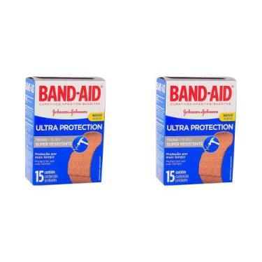 Imagem de Kit 2 Und Curativo Band-Aid Johnson & Johnson Ultra Proteção 15 Und
