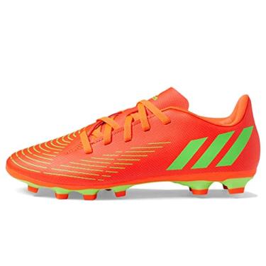 Imagem de adidas Tênis de futebol unissex infantil Edge.4 Predator Flexible Ground, Vermelho solar/verde solar/preto, 5 Big Kid