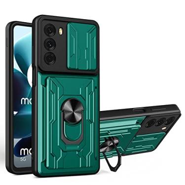 Imagem de YUNCHAO Caixa de telefone Para Motorola Moto G200 5G / Edge S30 deslizante Camshield TPU+Caixa de telefone PC com slot de cartão capa para celular