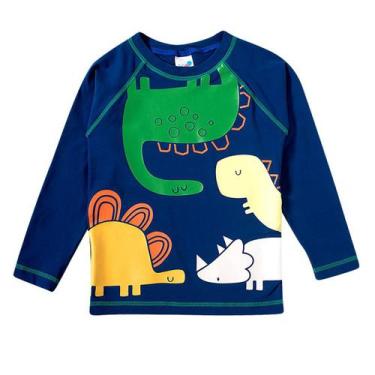 Imagem de Camiseta Praia Infantil Dino Azul Royal Tip Top