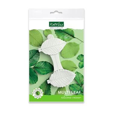 Imagem de Molde de silicone Flower Pro Multi Leaf Veiner/Double-Sided Leaf Embosser para decoração de bolos e artesanato por Katy Sue. Para fondant, pasta de goma, pasta de açúcar e argila seca ao ar livre da
