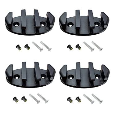 Imagem de Pacote com 4 grampos de fixação de caiaque em ziguezague de nylon com parafusos para canoas convés de barco acessórios de equipamento de pesca marítima