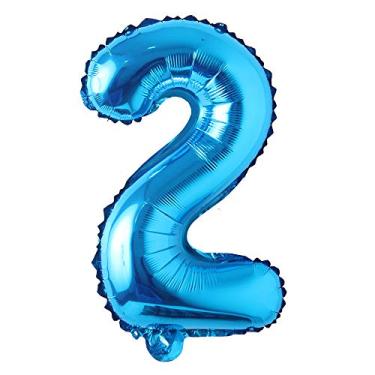 Imagem de Balões de festa de aniversário azul de 101,6 cm, decorações de casamento, alfabeto, letras de hélio, balões de hélio, suprimentos para chá de bebê (101,6 cm, azul puro 2)