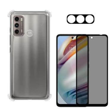 Imagem de Capa Capinha Anti Impacto, Película Privacidade Anti Espionagem e Película Proteção Da Lente Da Câmera Compatível Com Moto G60 / Moto G60s - (Hard Glass Store)