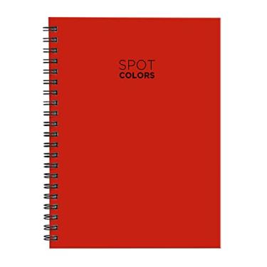 Imagem de Caderno Capa Dura Spot Colors Vermelho Preto 100 Fls 21x28cm