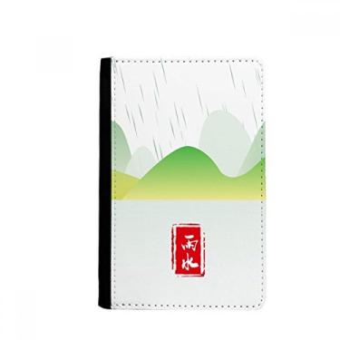 Imagem de Porta passaporte circular água da chuva vinte e quatro termos solares Notecase Burse carteira capa para cartão, Multicolorido.