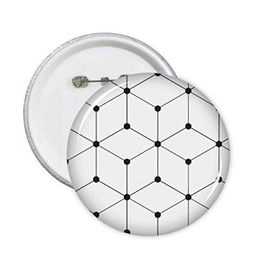 Imagem de Linha hexagonal, arte de grãos, ilustração, estampa, broches, emblema, acessório, decoração, 5 peças