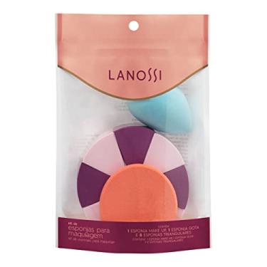 Imagem de Lanossi Beauty & Care Conjunto Esponjas Variadas Para Maquiagem - Contém 10 Unidades Multicoloridas