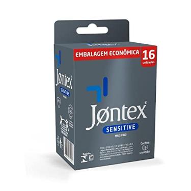 Imagem de Preservativo Lubrificado Jontex Sensitive 16 unidades, Transparente