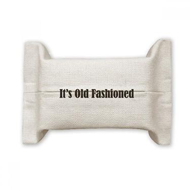 Imagem de O nome do saco de linho de algodão com suporte de capa de papel para lenços faciais para coquetéis antigos